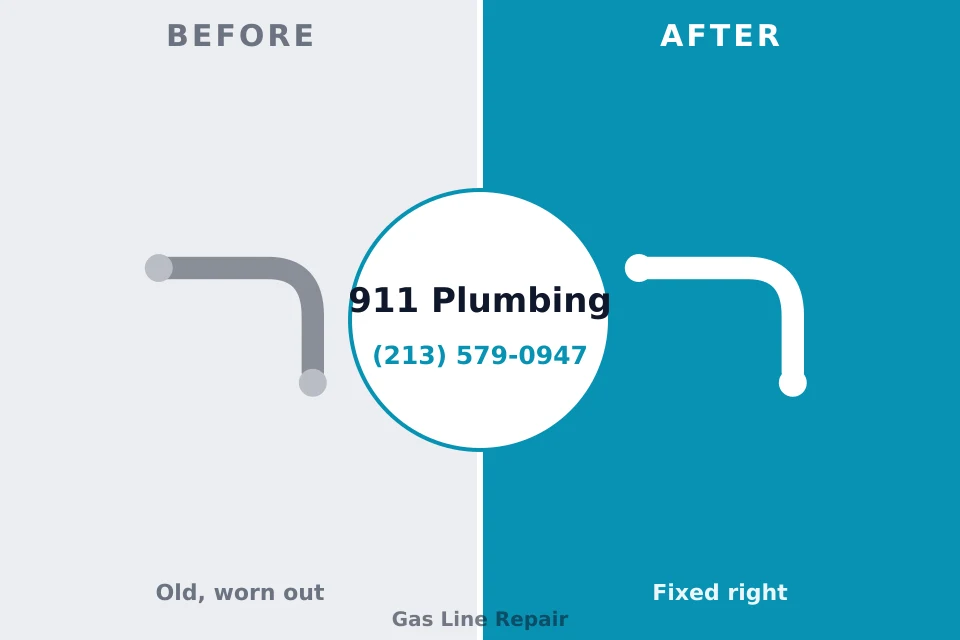 Before and after: plumbing repair Jackson, CA